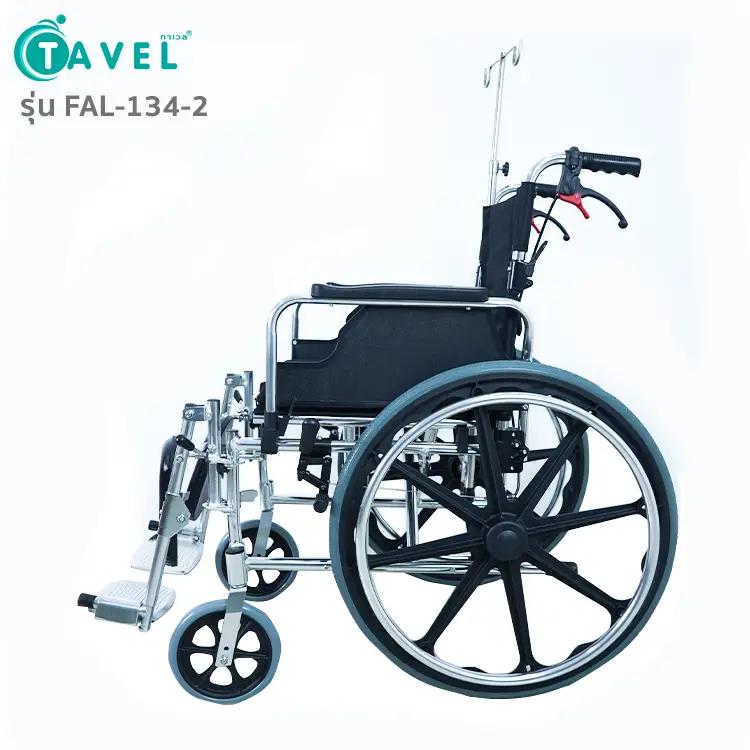 TAVEL รถเข็นผู้ป่วย เบาะสีดำ รุ่น FAL-134-2