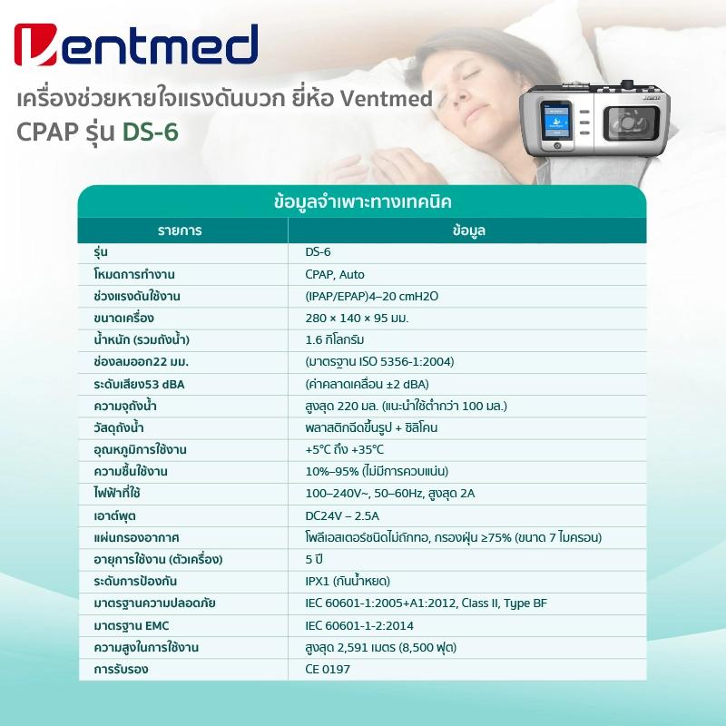CPAP เครื่องช่วยหายใจแรงดันบวกขณะนอนหลับ